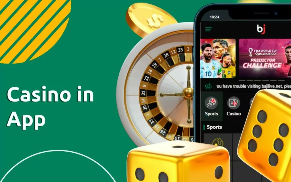 Baji online casino games displayed in the mobile app