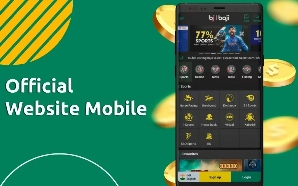 Comparison of Baji mobile website and Baji App